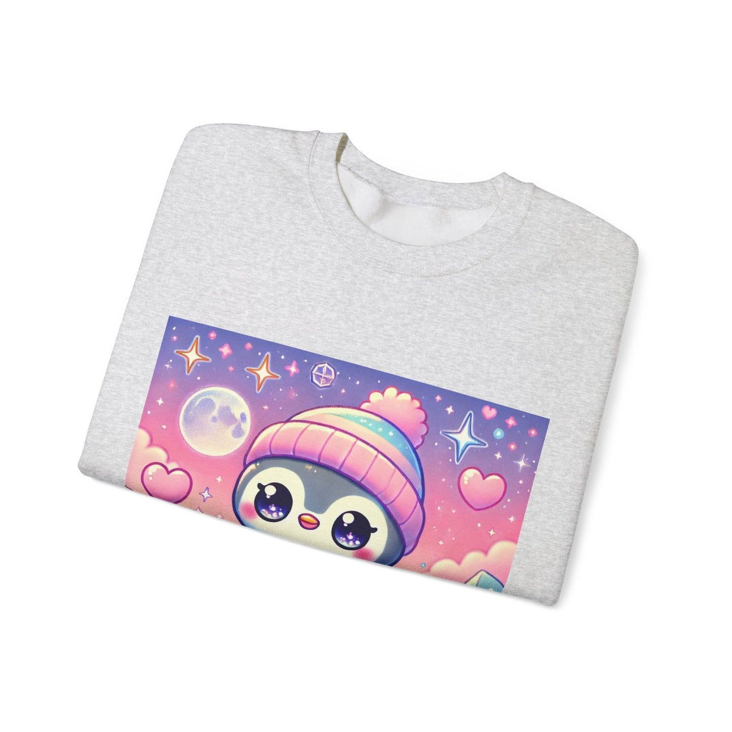 Cute Winter Penguin Ice Floe Kawaii Art Sweatshirt