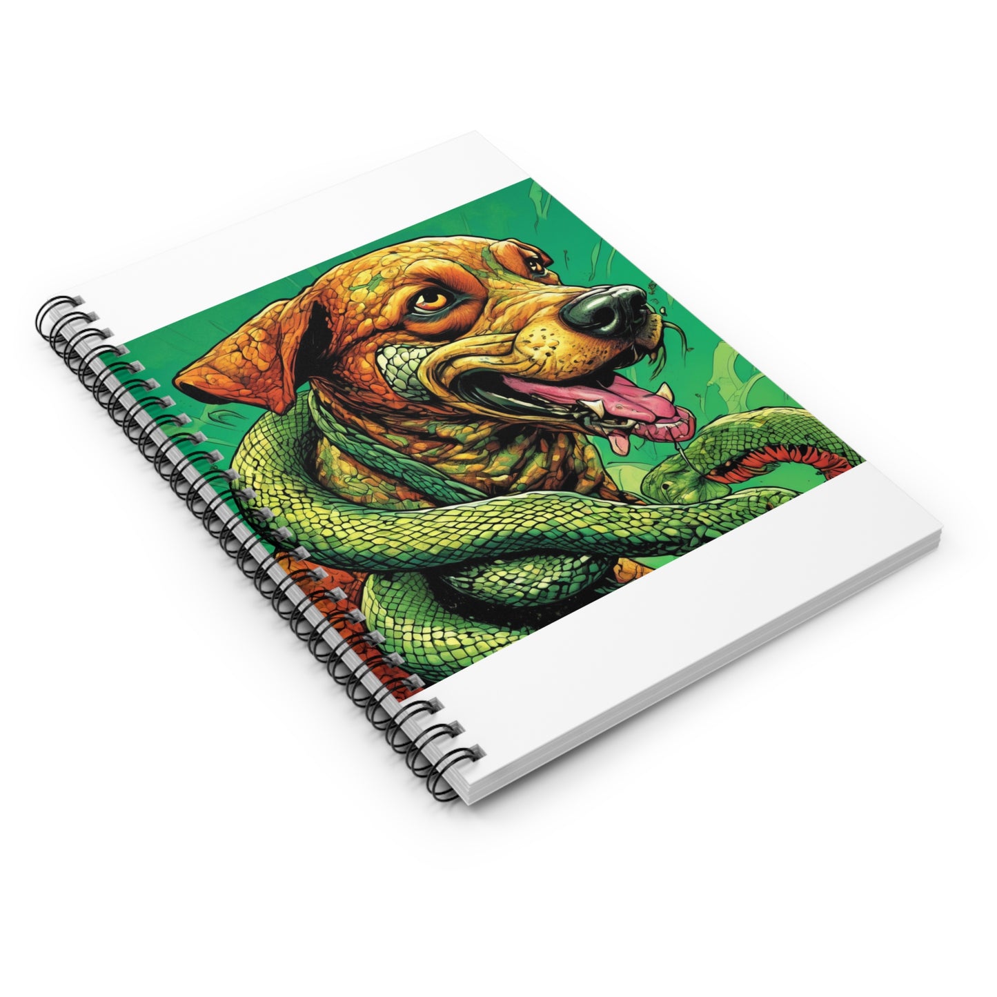 Serpent Guardian Dog Bold Fantasy Spiral Notebook