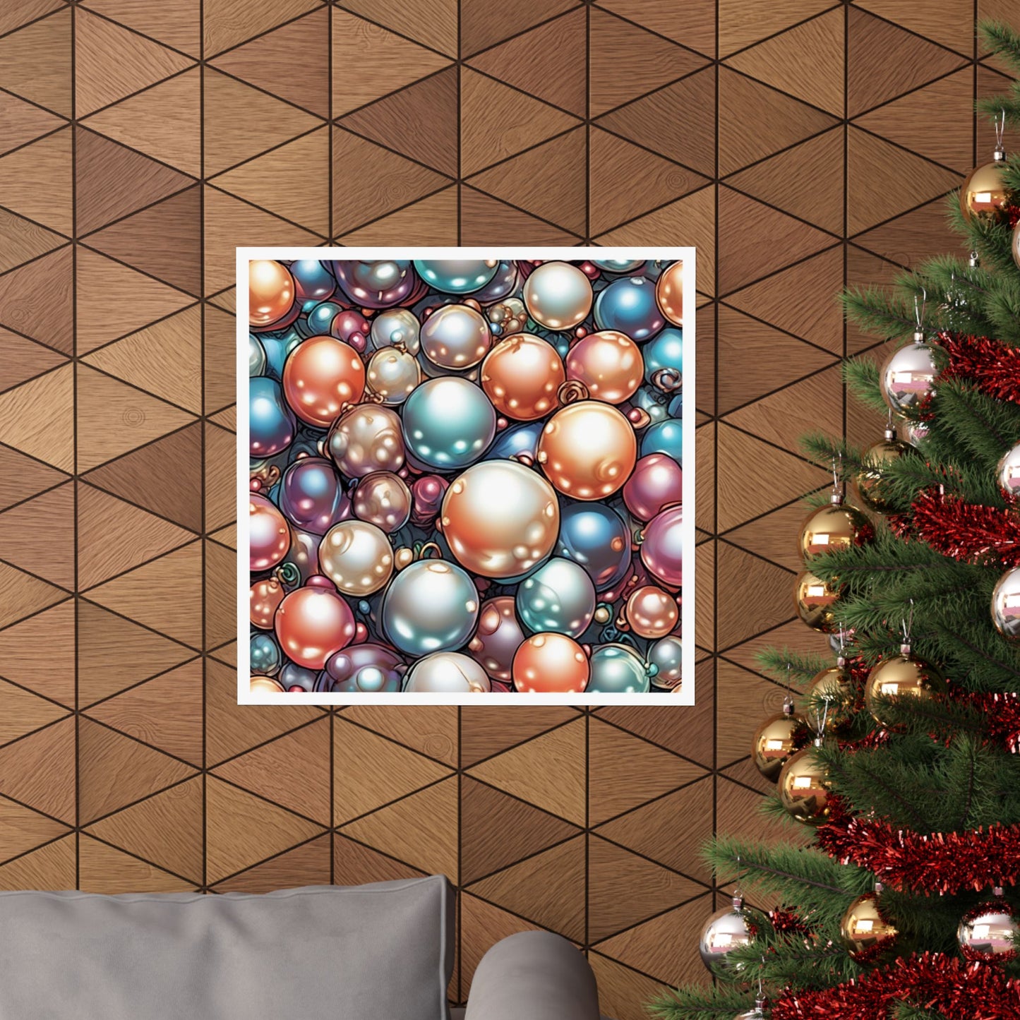 Glossy Orb Marble Abstract Gift Art Poster
