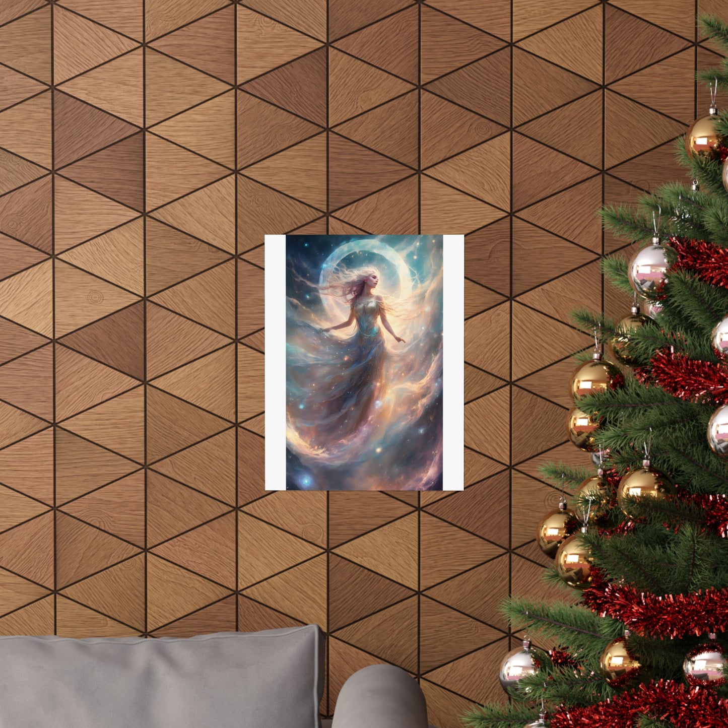 Moonlit Celestial Dancer Fantasy Portrait Poster