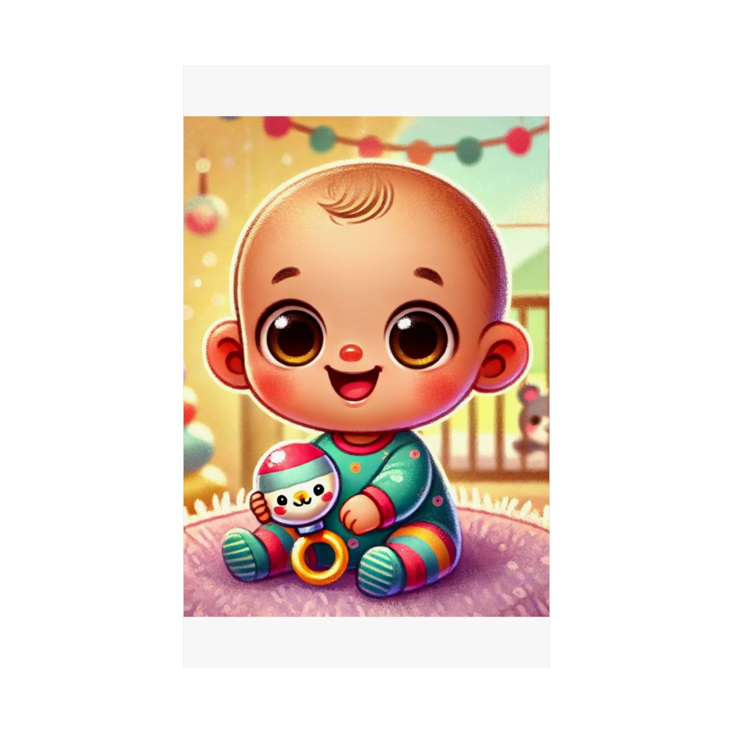 Cheerful Baby Nursery Playroom Art Poster