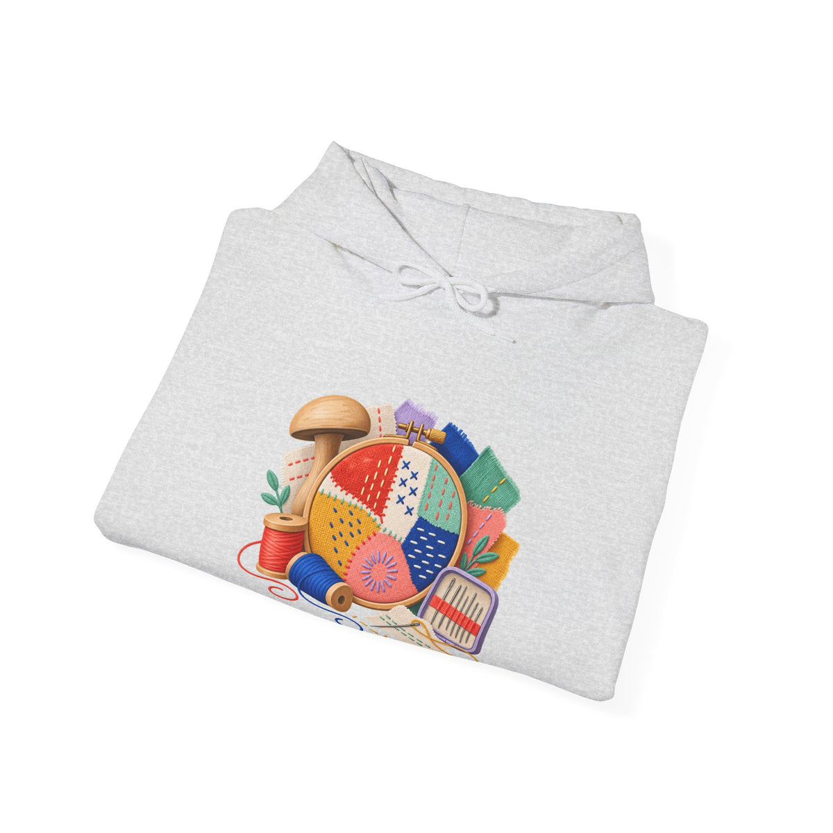 Colorful Visible Mending Workshop Hoodie