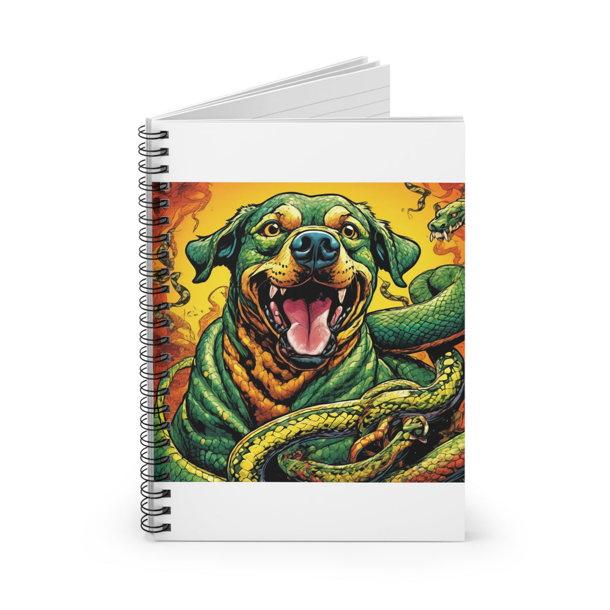 Surreal Serpent Hound Dark Fantasy Spiral Notebook