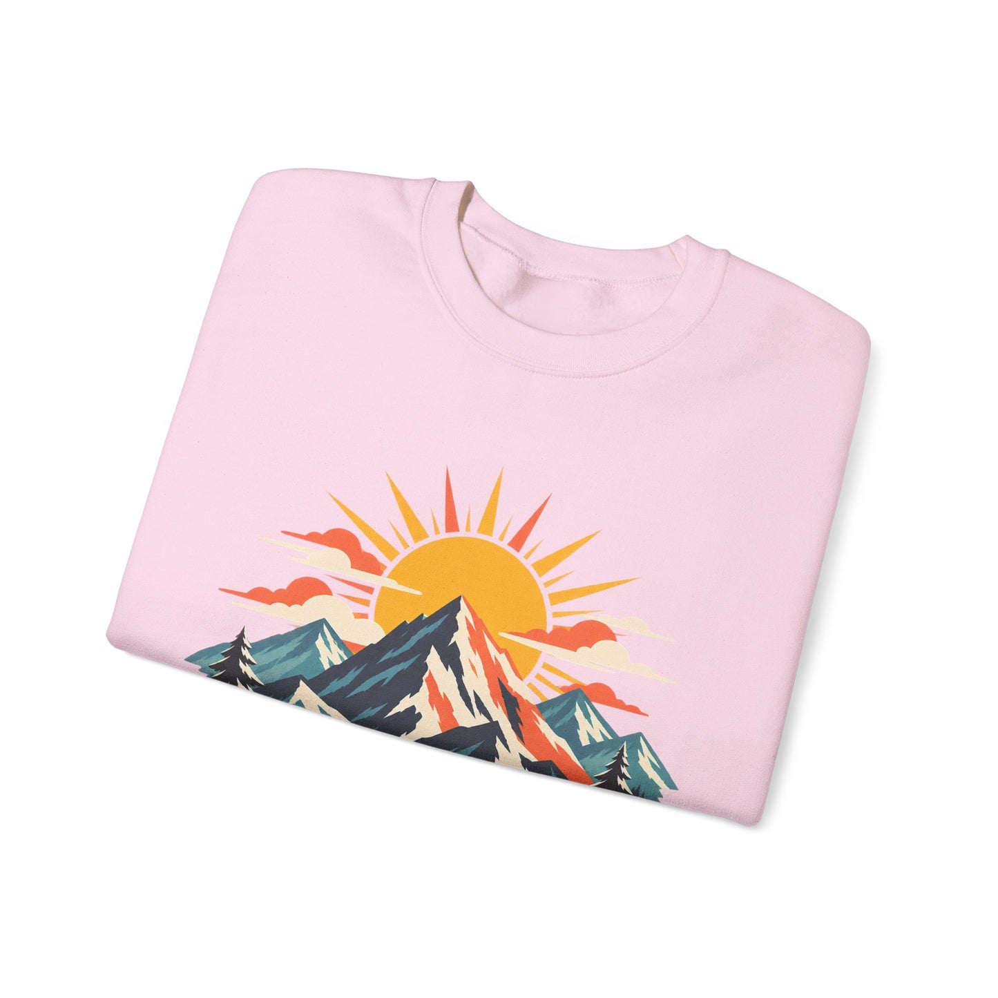 Alpine Sunrise River Mountain Adventure Sweatshirt