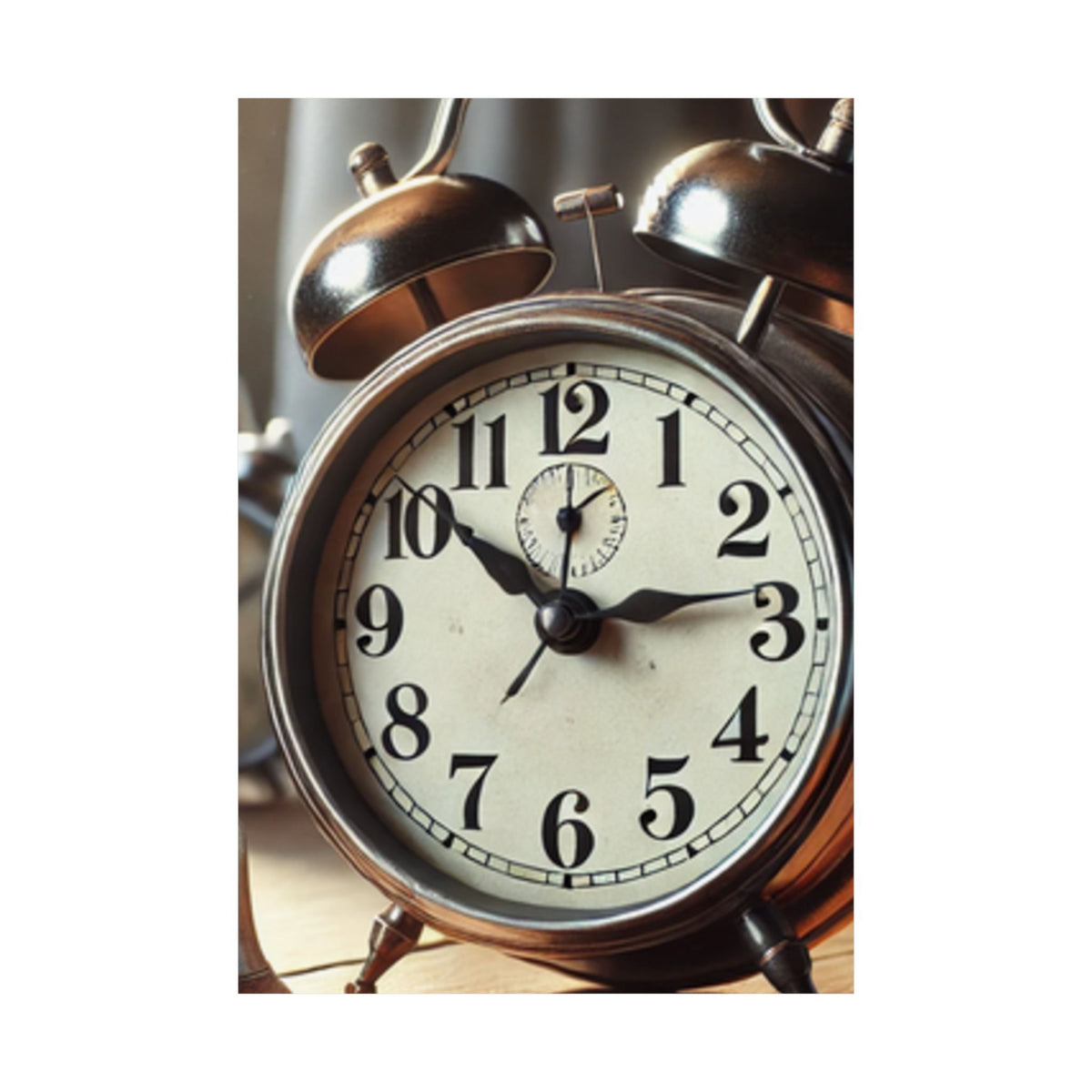 Vintage Alarm Clock Morning Routine Classic Clock Poster