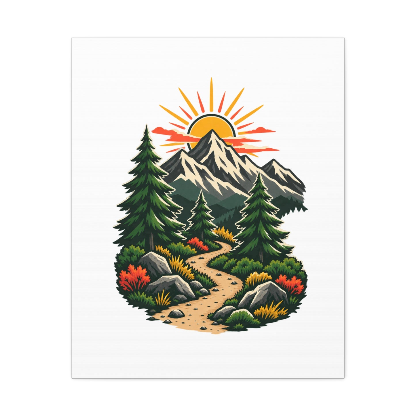 Sunrise Mountain Trail Outdoor Adventure Canvas Art