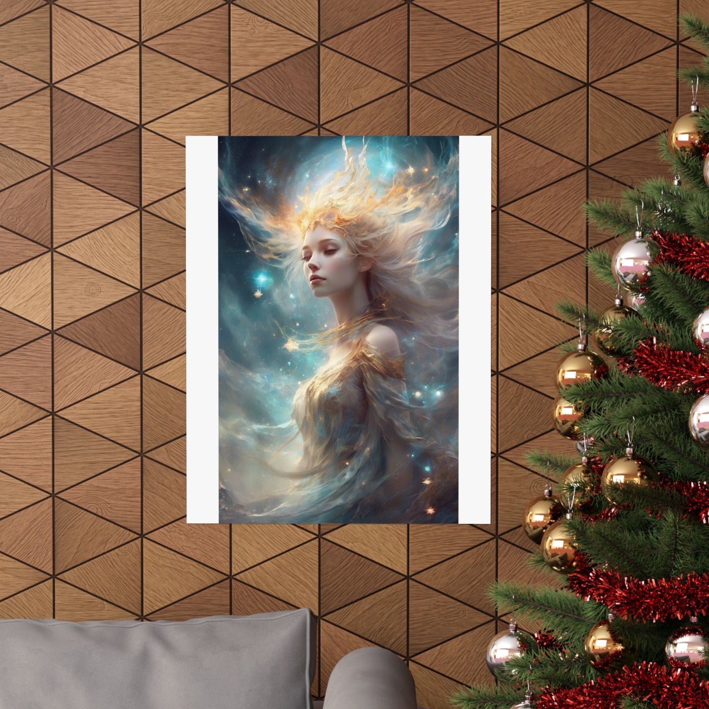 Solar Celestial Spirit Fantasy Portrait Poster