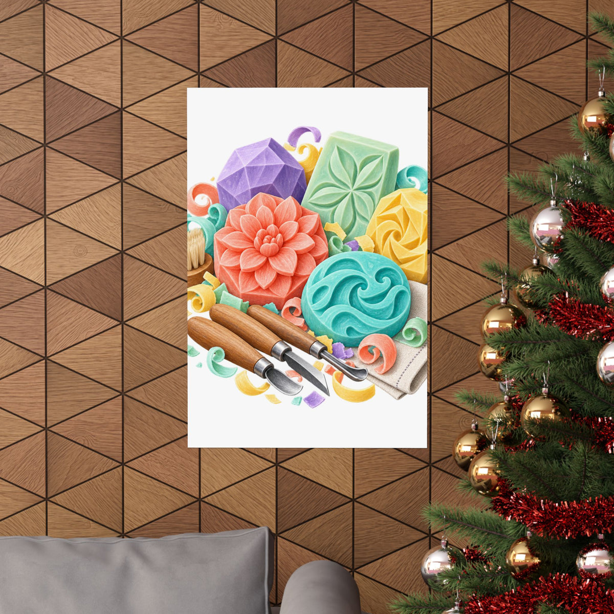 Colorful Soap Carving Workshop Poster