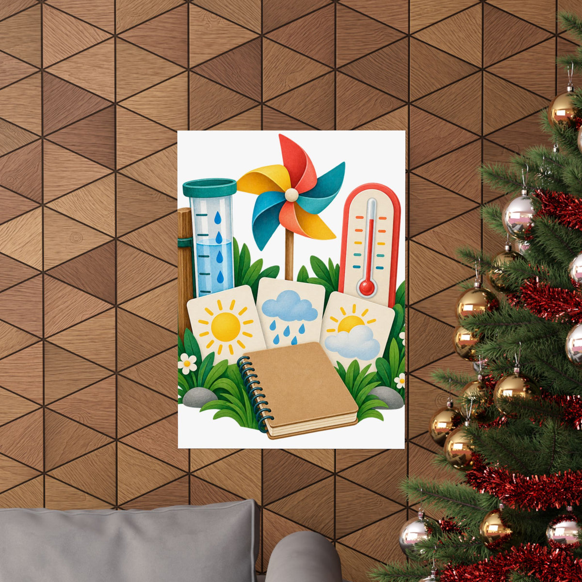 Colorful Backyard Weather Watching Kit Poster