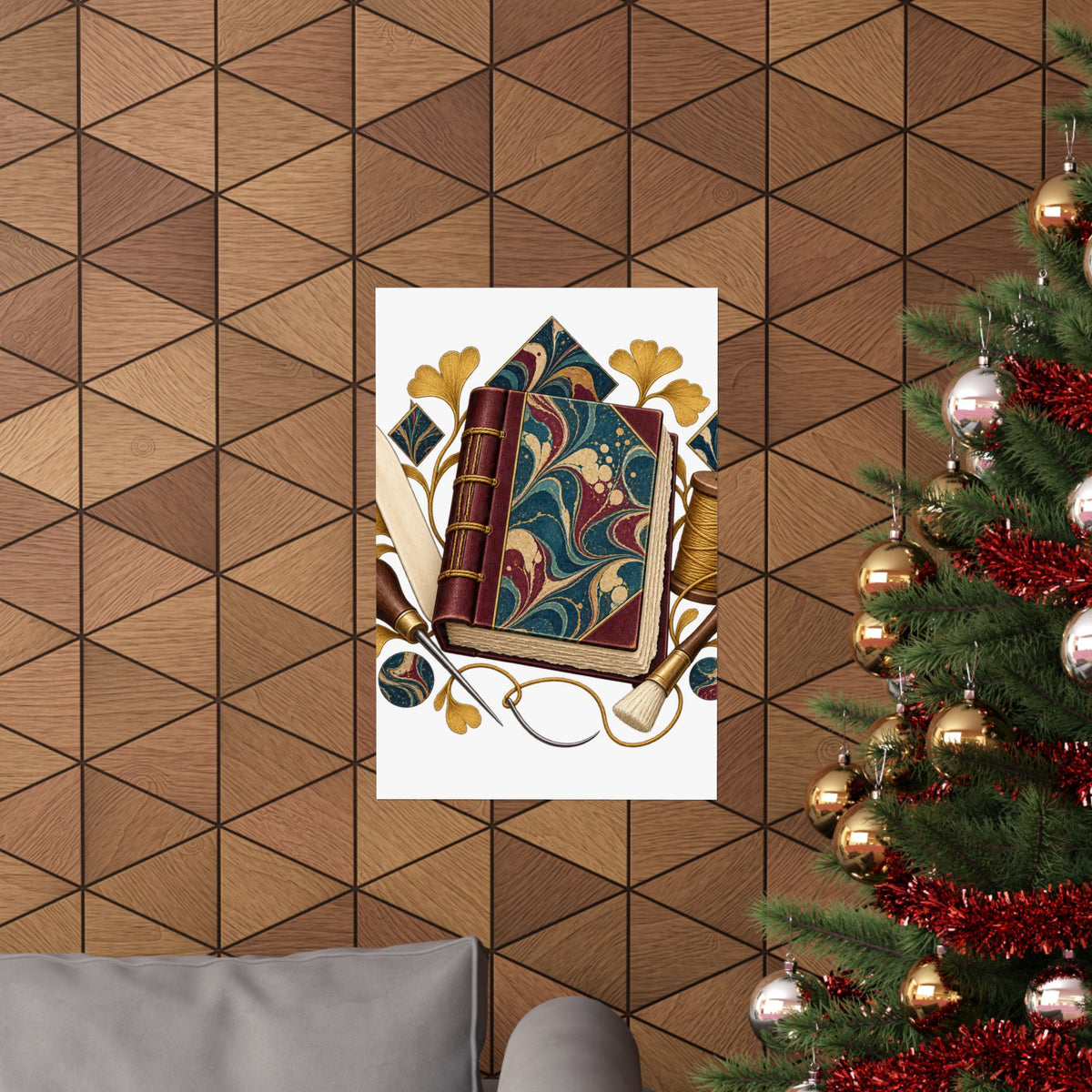 Traditional Marbled Bookbinding Workshop Poster