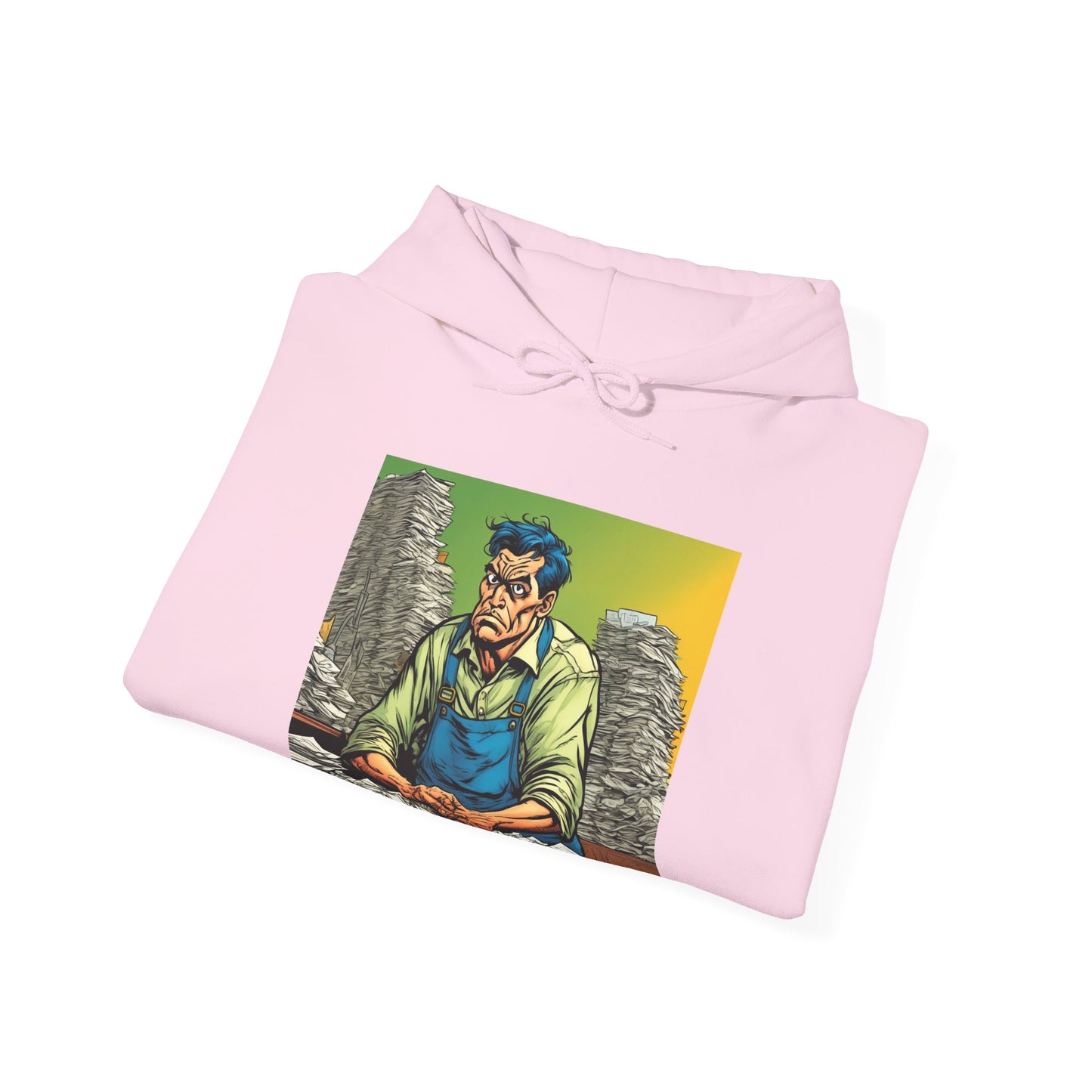 Paperwork Chaos Desk Worker Funny Office Art Hoodie