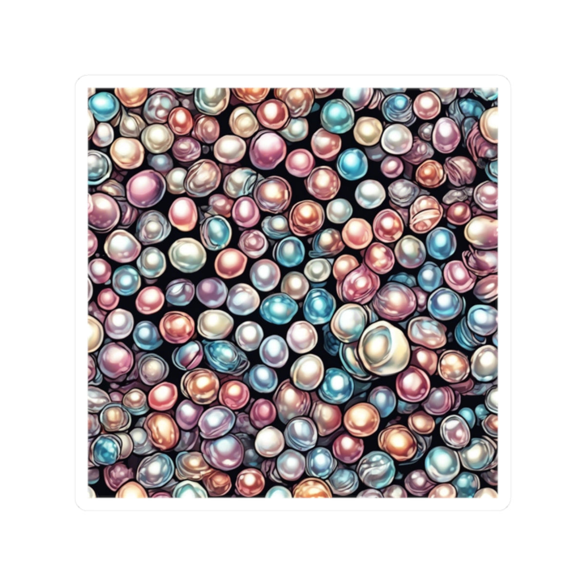 Pearl Bubble Pattern Abstract Gift Art Sticker