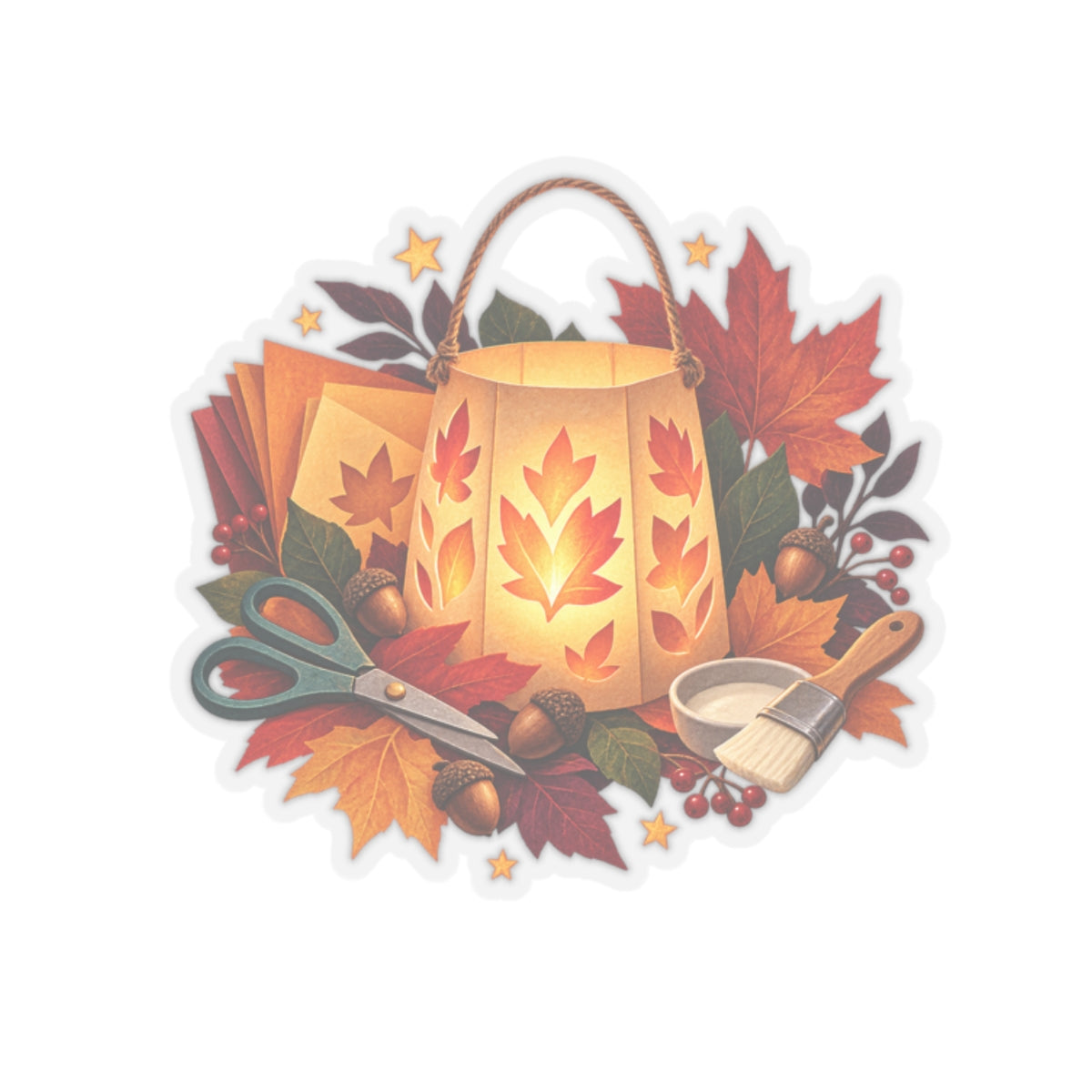 Autumn Lantern Making Workshop Sticker
