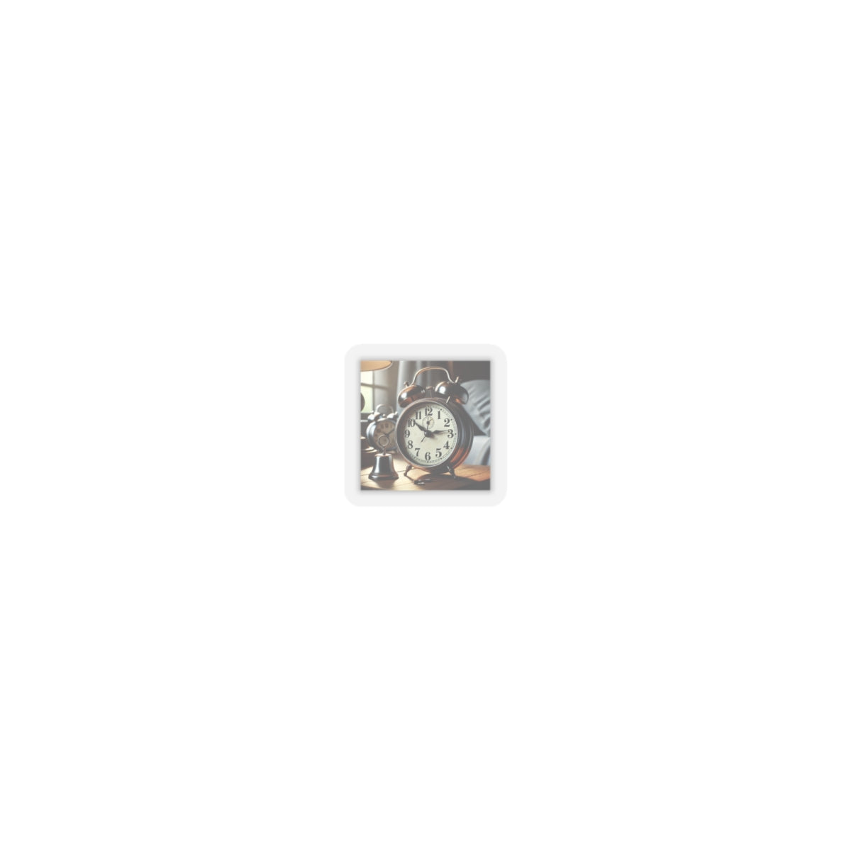 Vintage Alarm Clock Morning Routine Timekeeper Sticker