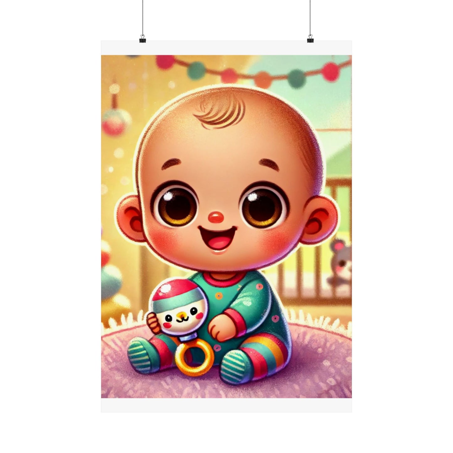 Cheerful Baby Nursery Playroom Art Poster