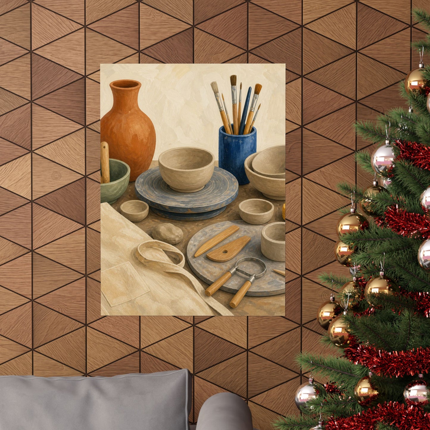 Colorful Pottery Studio Hobby Poster