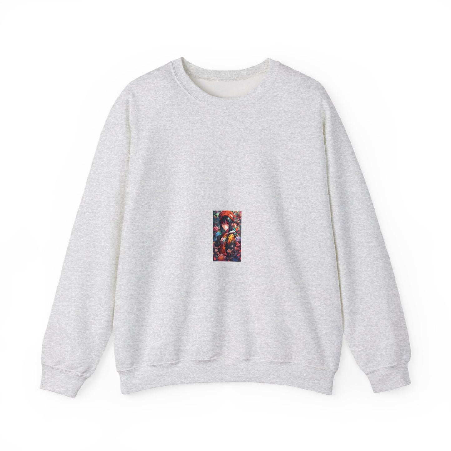 Anime Floral Forest Heroine Portrait Soft Sweatshirt