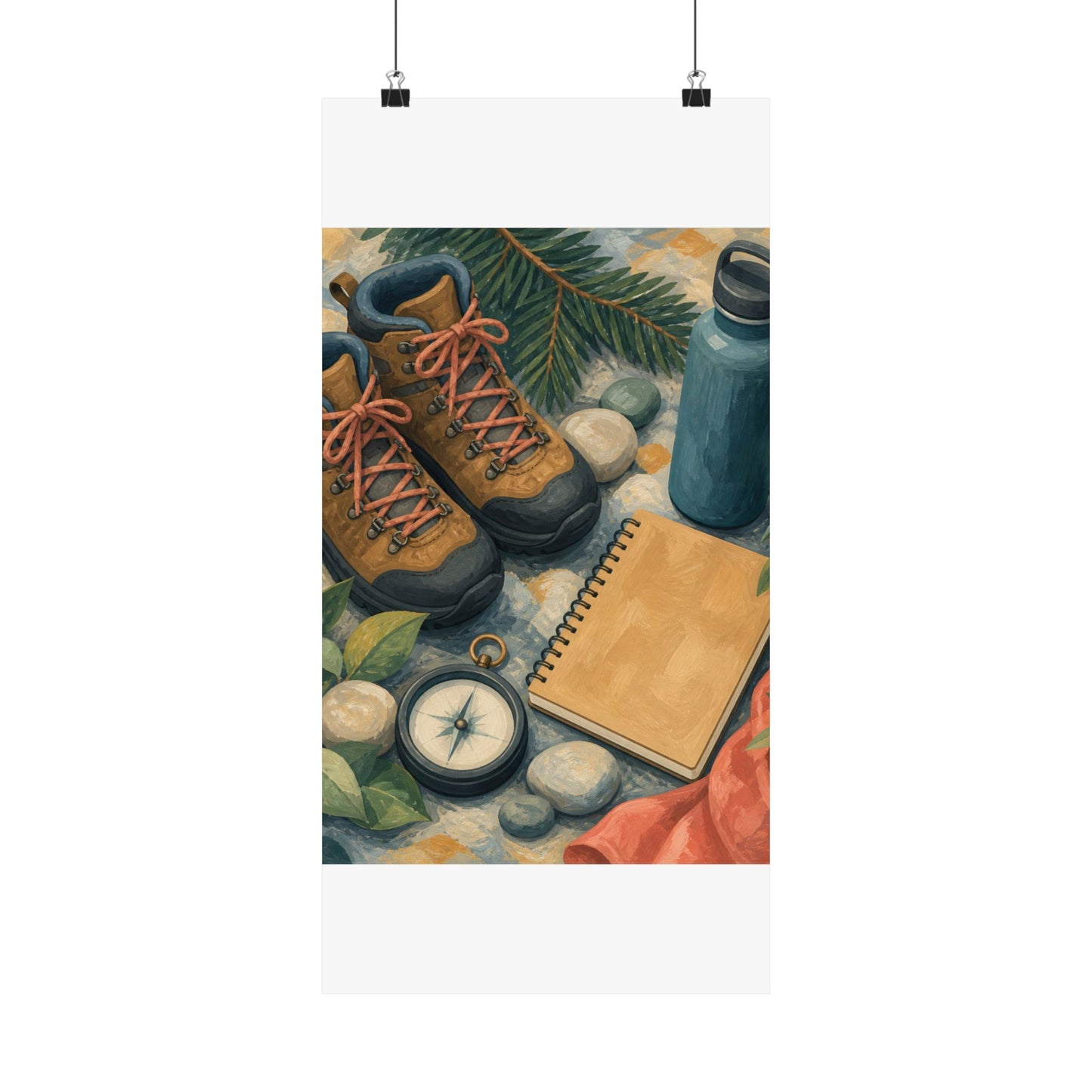 Quiet Hiking Trail Gear Art Poster
