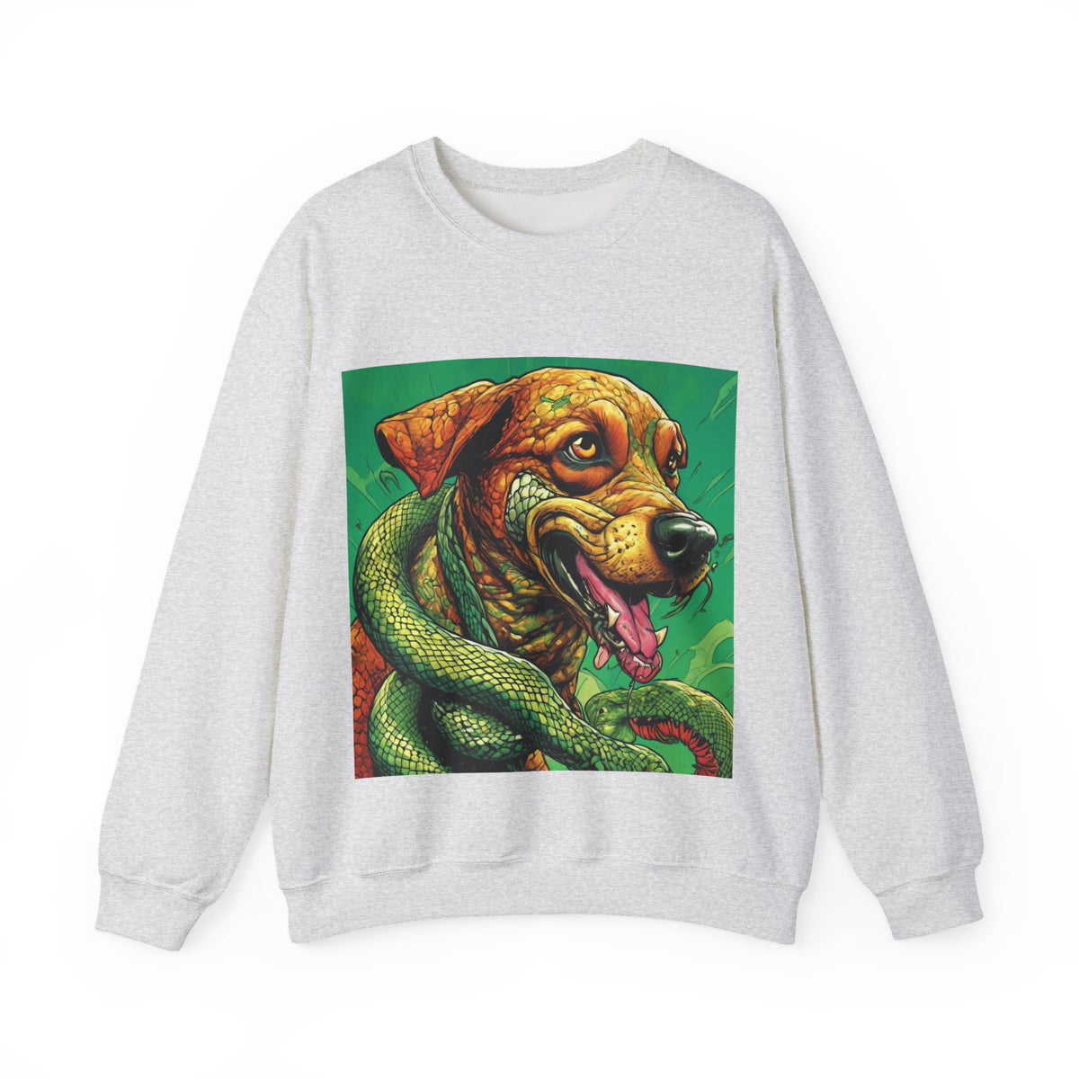 Serpent Guardian Dog Bold Fantasy Art Sweatshirt
