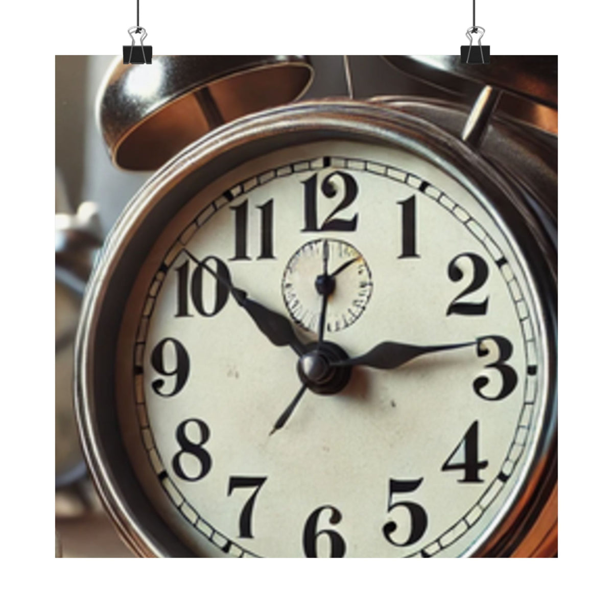 Vintage Alarm Clock Morning Routine Classic Clock Poster
