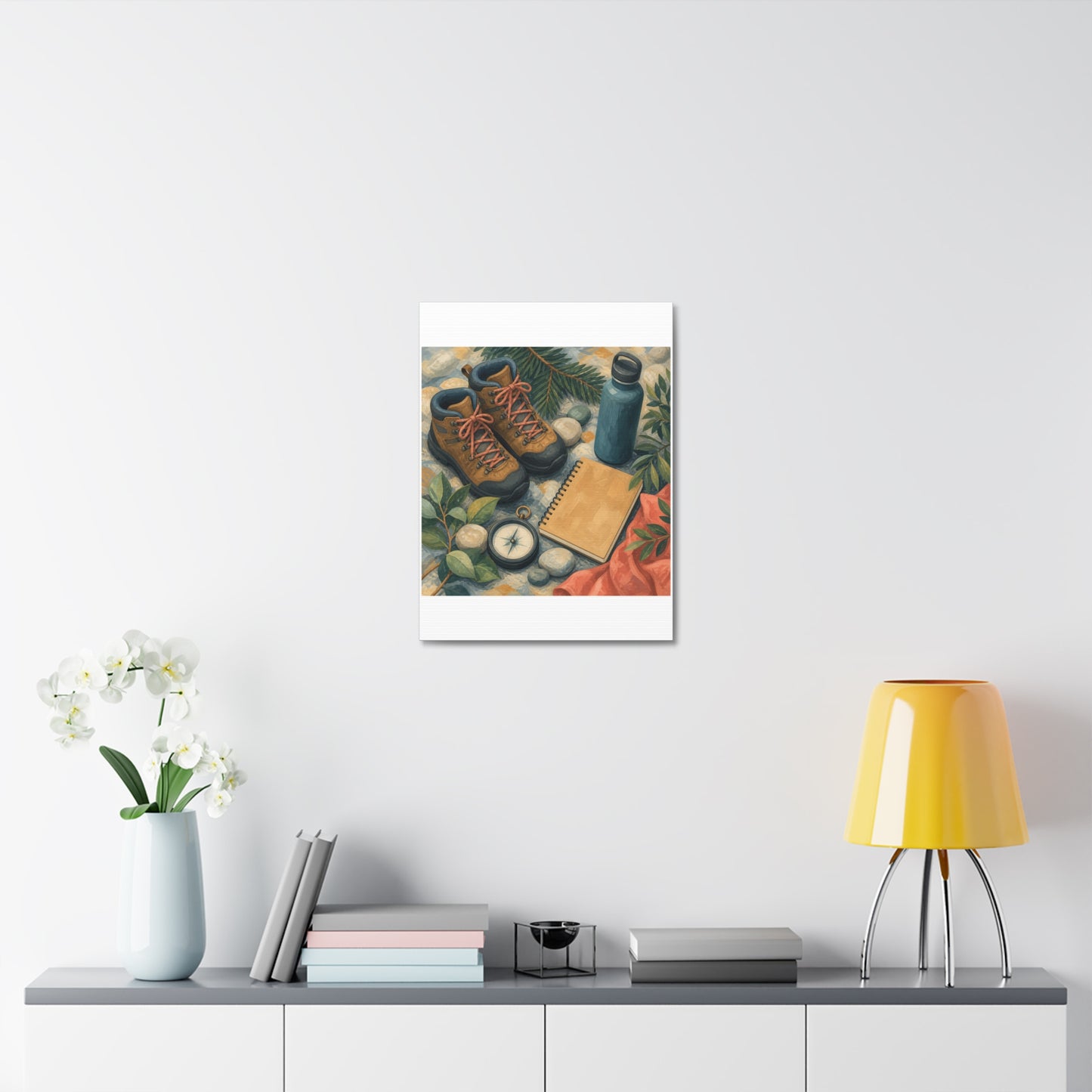 Quiet Hiking Trail Gear Art Canvas Art