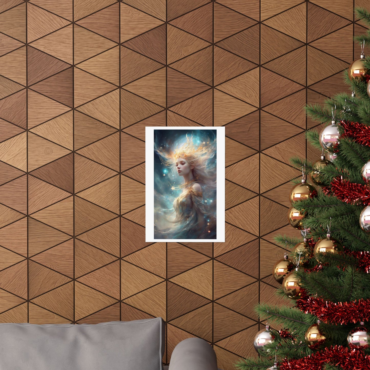 Solar Celestial Spirit Fantasy Portrait Poster