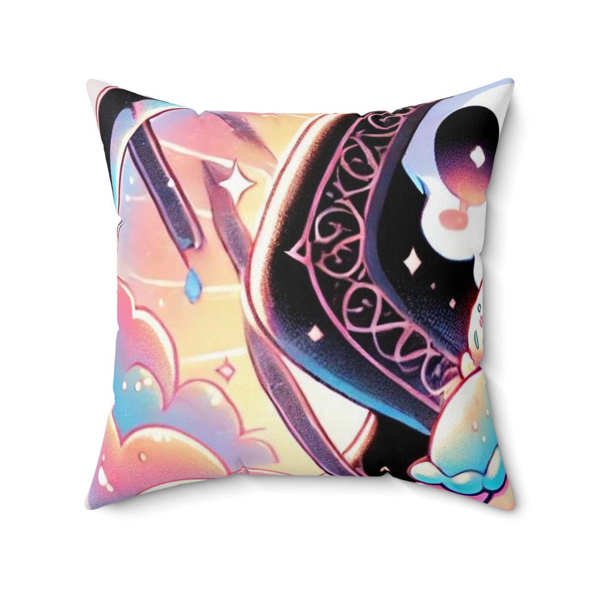 Pastel Grim Reaper Ice Cream Gothic Decorative Pillow