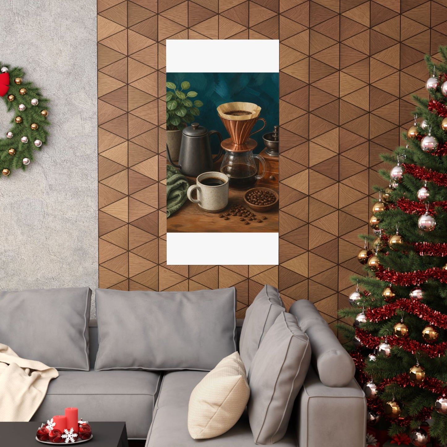 Warm Home Coffee Brewing Art Poster