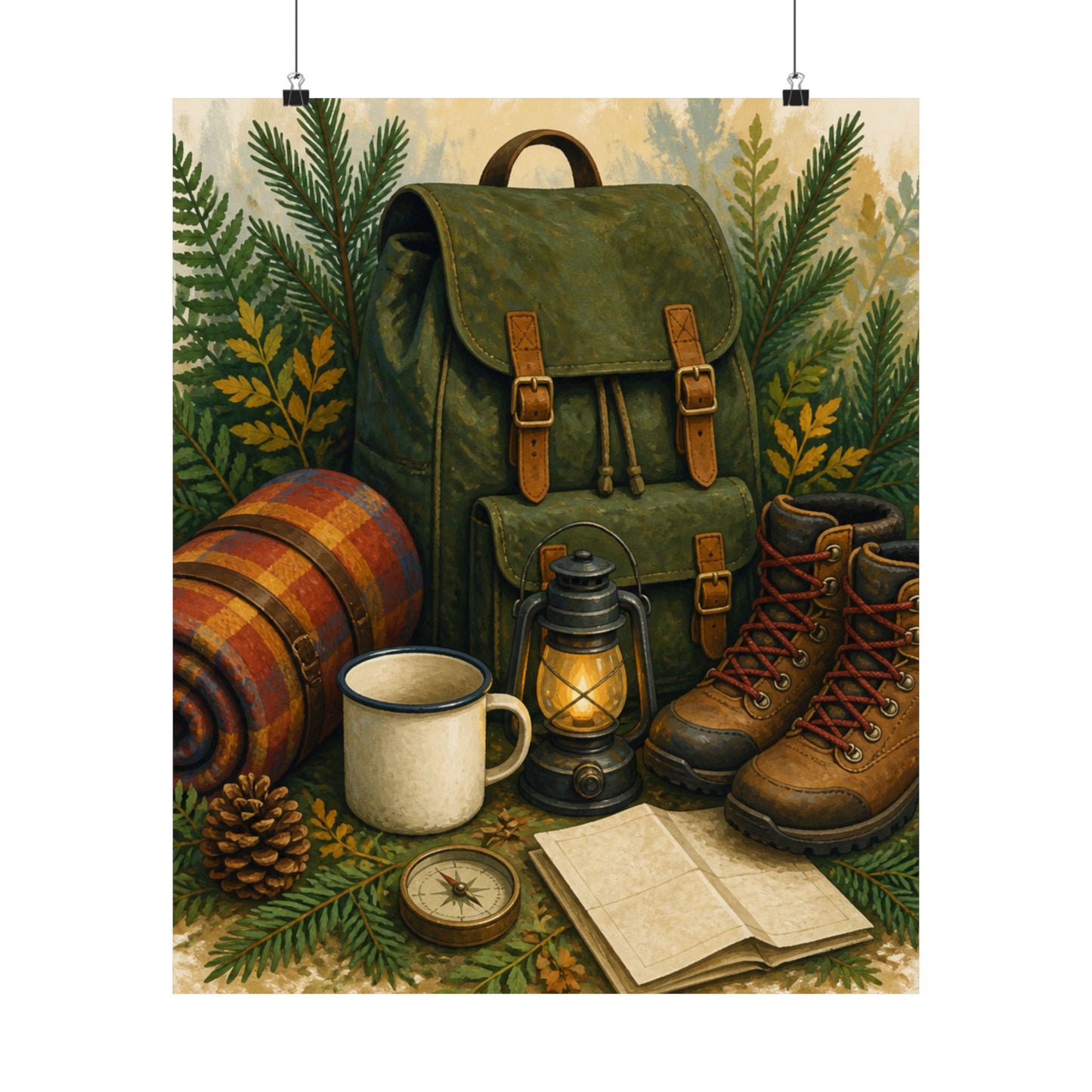 Generic Camping Gear Outdoor Adventure Poster