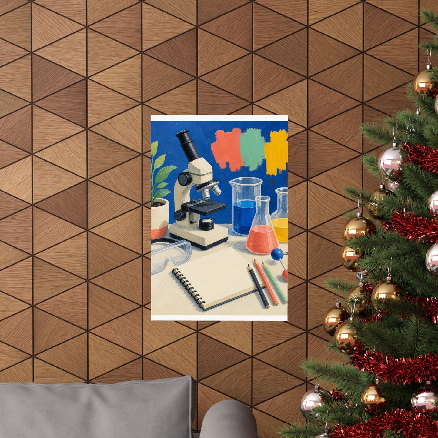 Colorful Science Lab Learning Art Poster