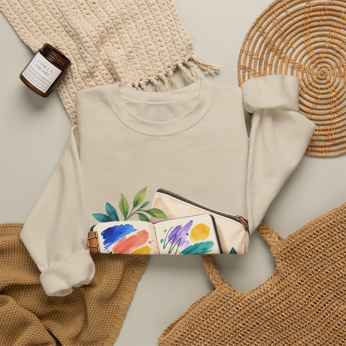 Colorful Urban Sketching Travel Kit Sweatshirt