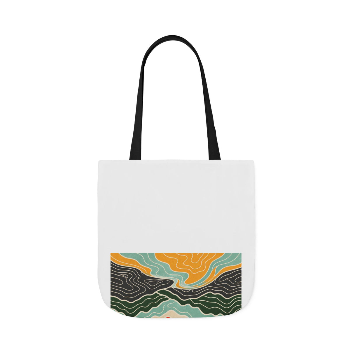 Topographic Sunrise Modern Outdoor Adventure Tote Bag
