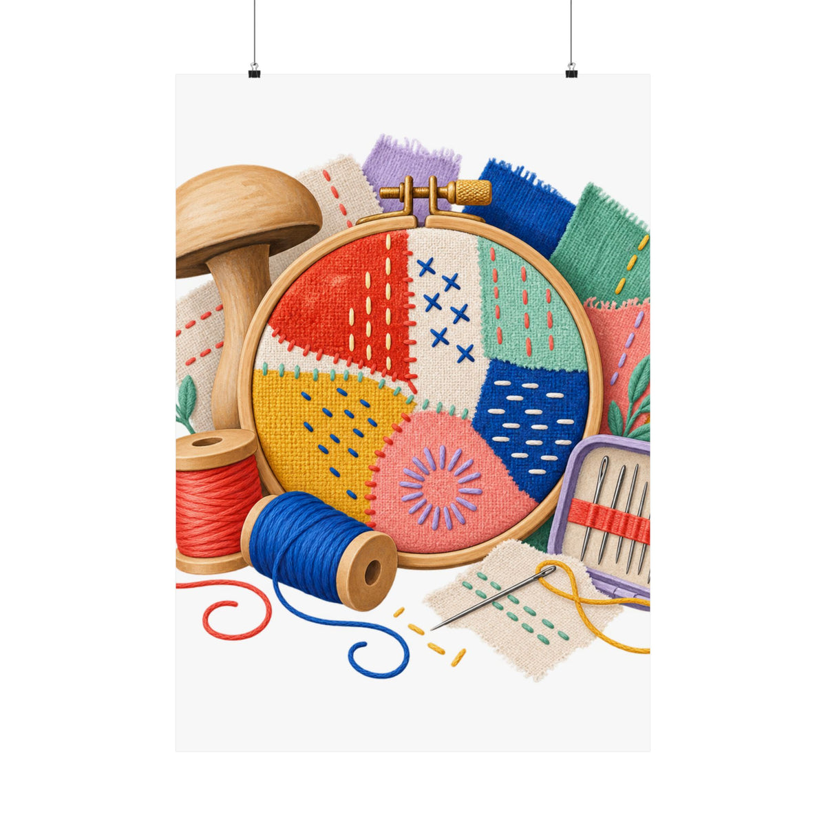 Colorful Visible Mending Workshop Poster