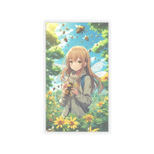 Bee Fairy Garden Anime Nature Art Sticker