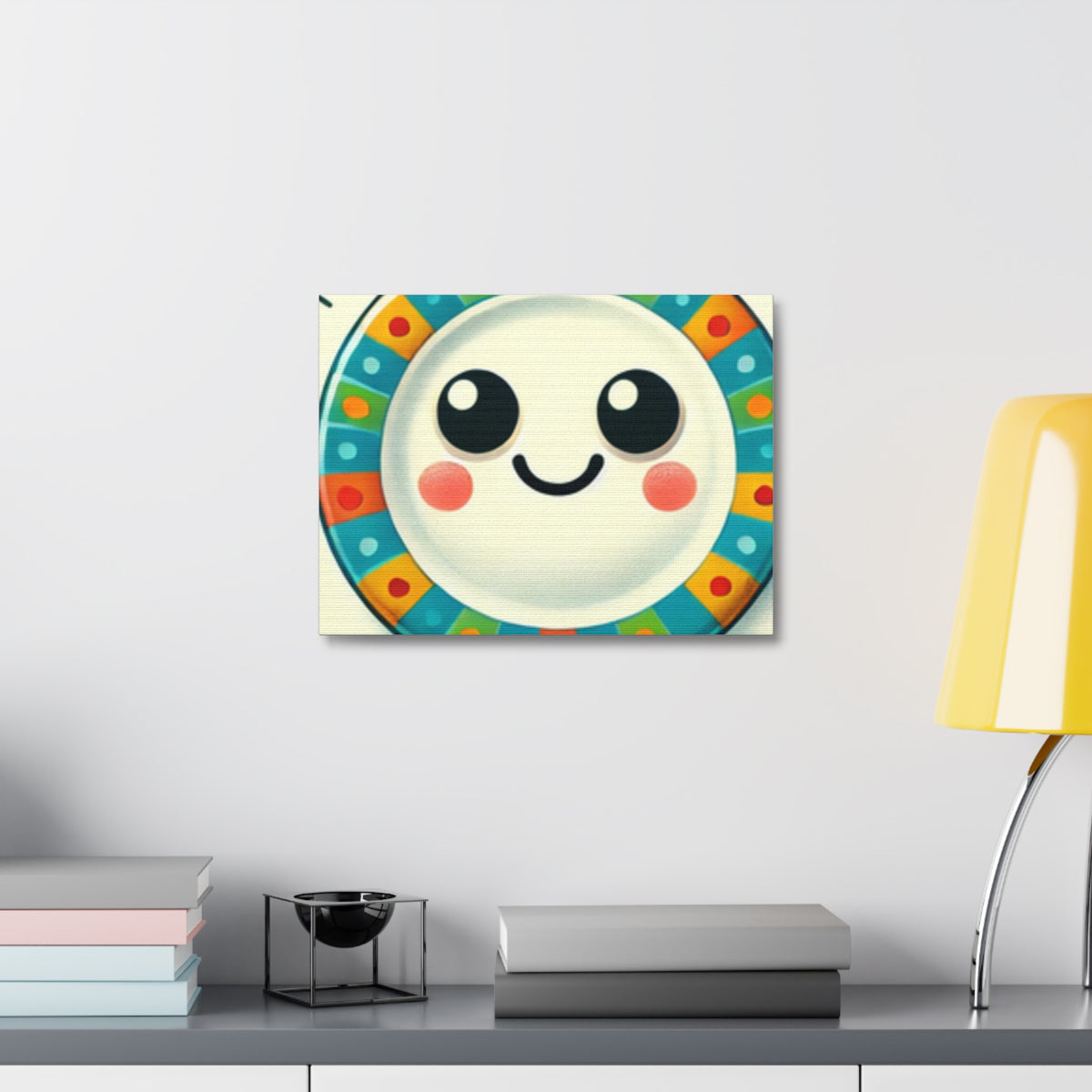 Happy Little Kitchen Club Kawaii Food Canvas Kitchen Wall Art Decor Gift