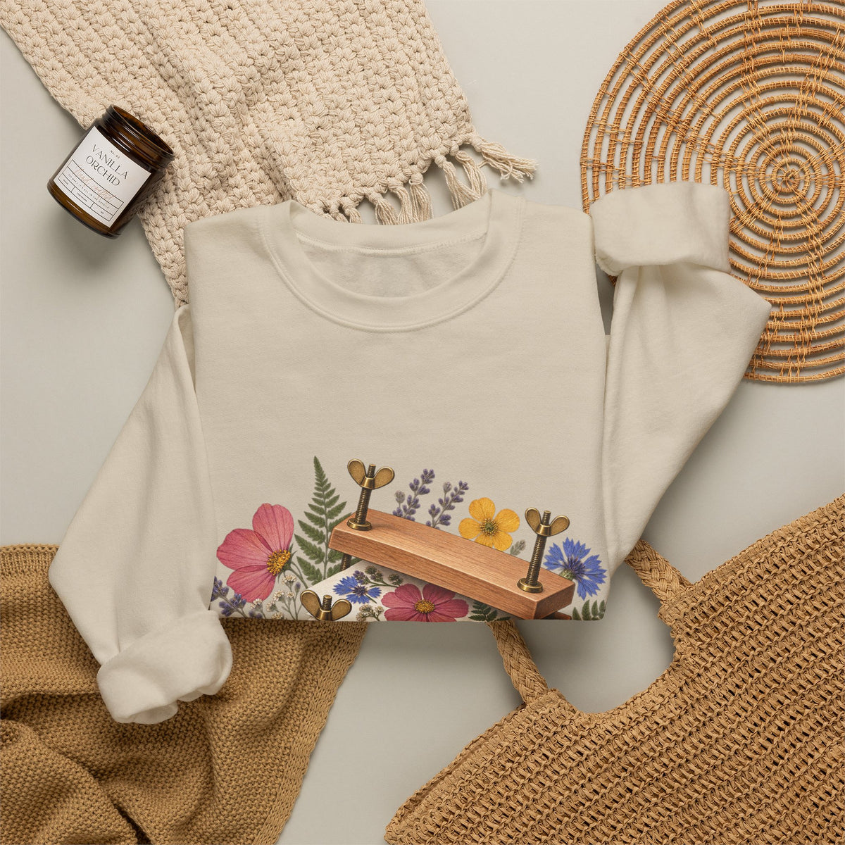 Botanical Flower Press Workshop Sweatshirt