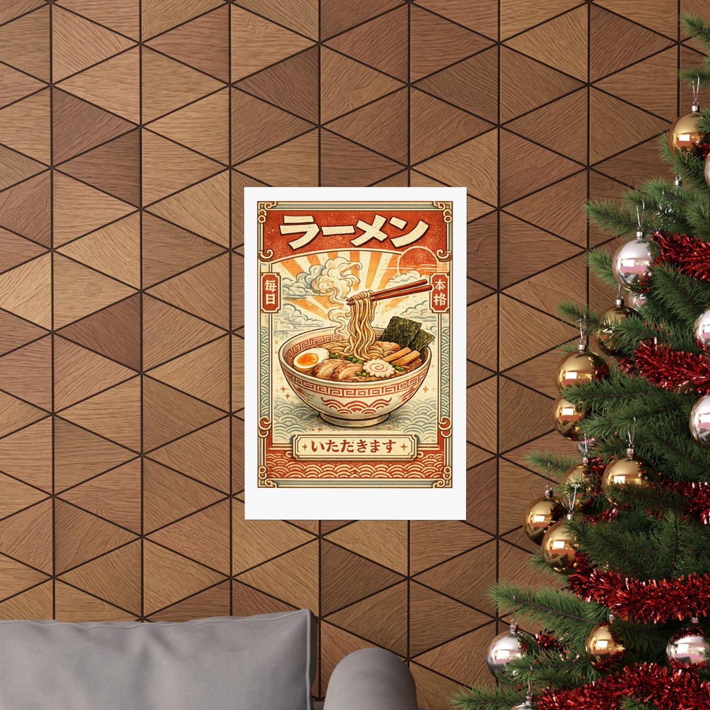 Vintage Ramen Bowl Japanese Food Art Poster
