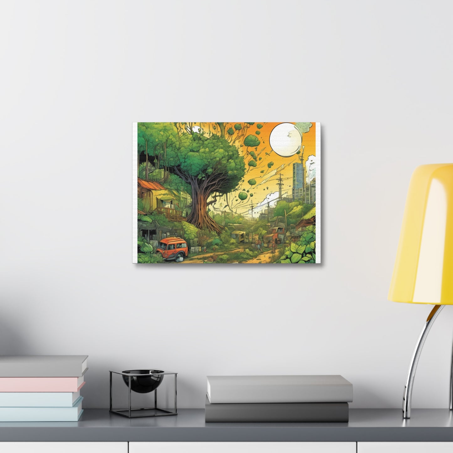 Cottage Road Landscape Nature Gift Art Canvas
