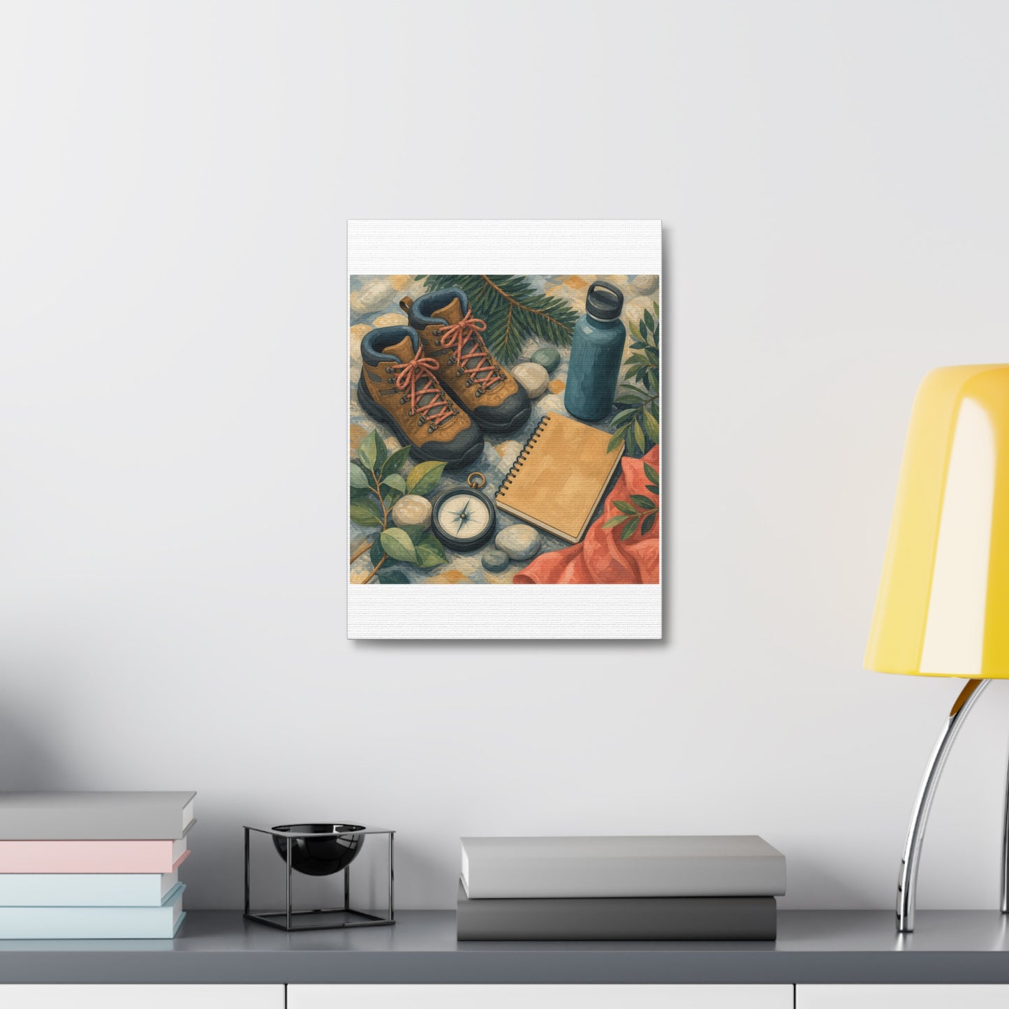 Quiet Hiking Trail Gear Art Canvas Art