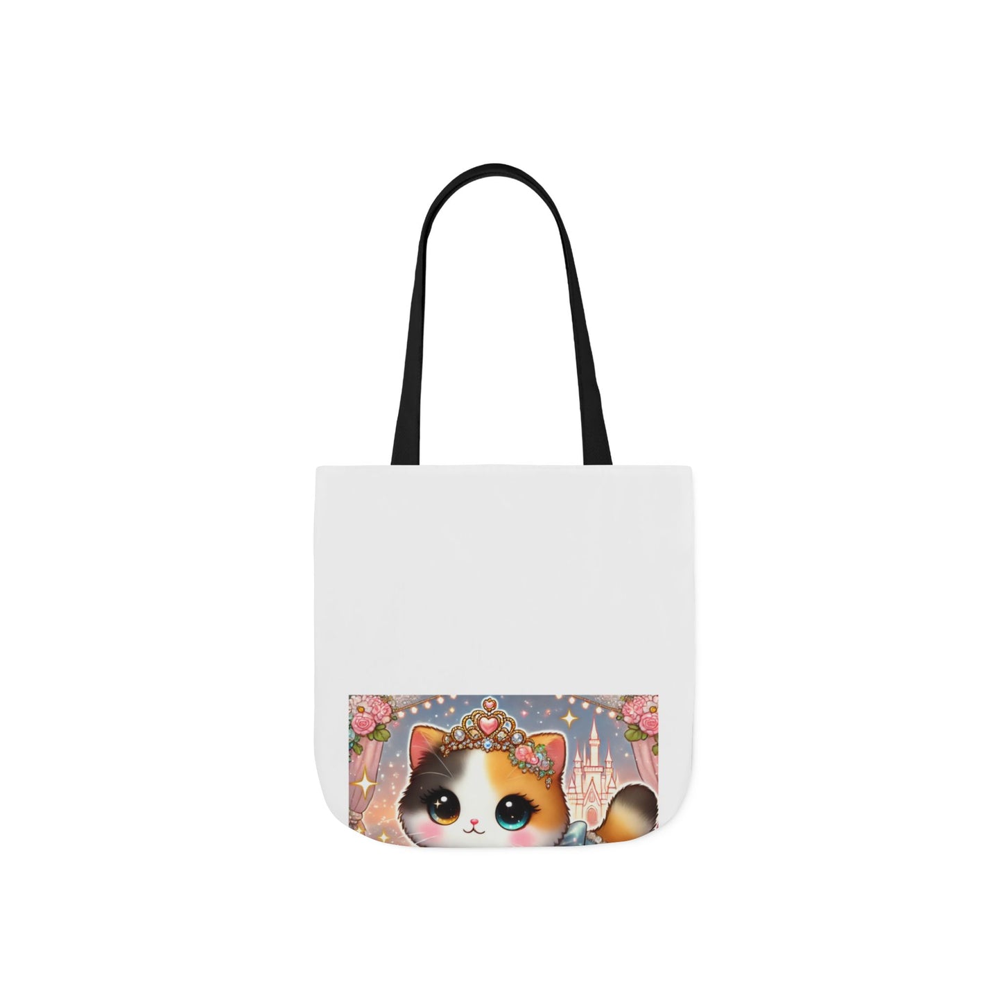 Pastel Princess Calico Cat Fantasy Canvas Tote Bag