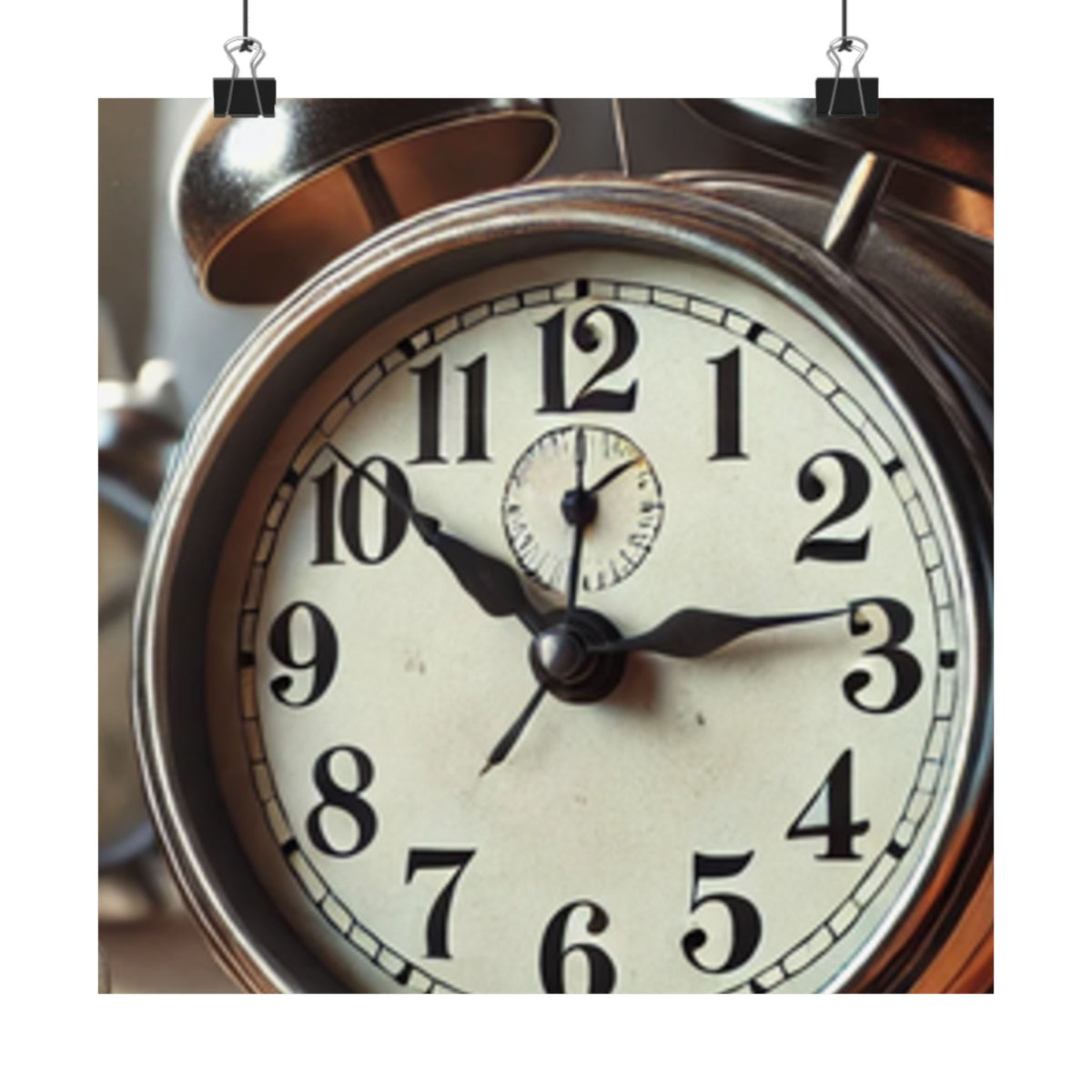 Vintage Alarm Clock Morning Routine Classic Clock Poster