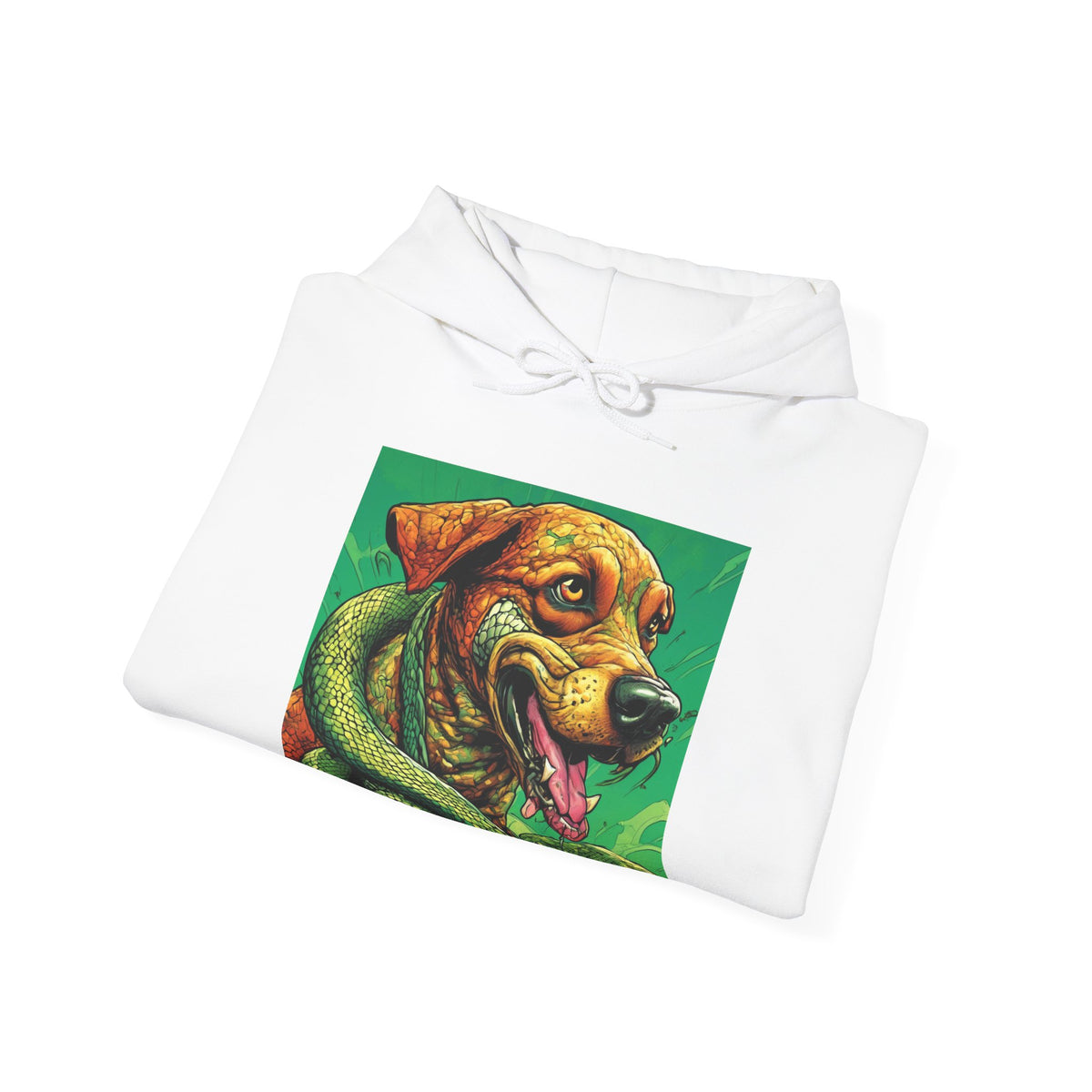Serpent Guardian Dog Bold Fantasy Creature Art Hoodie
