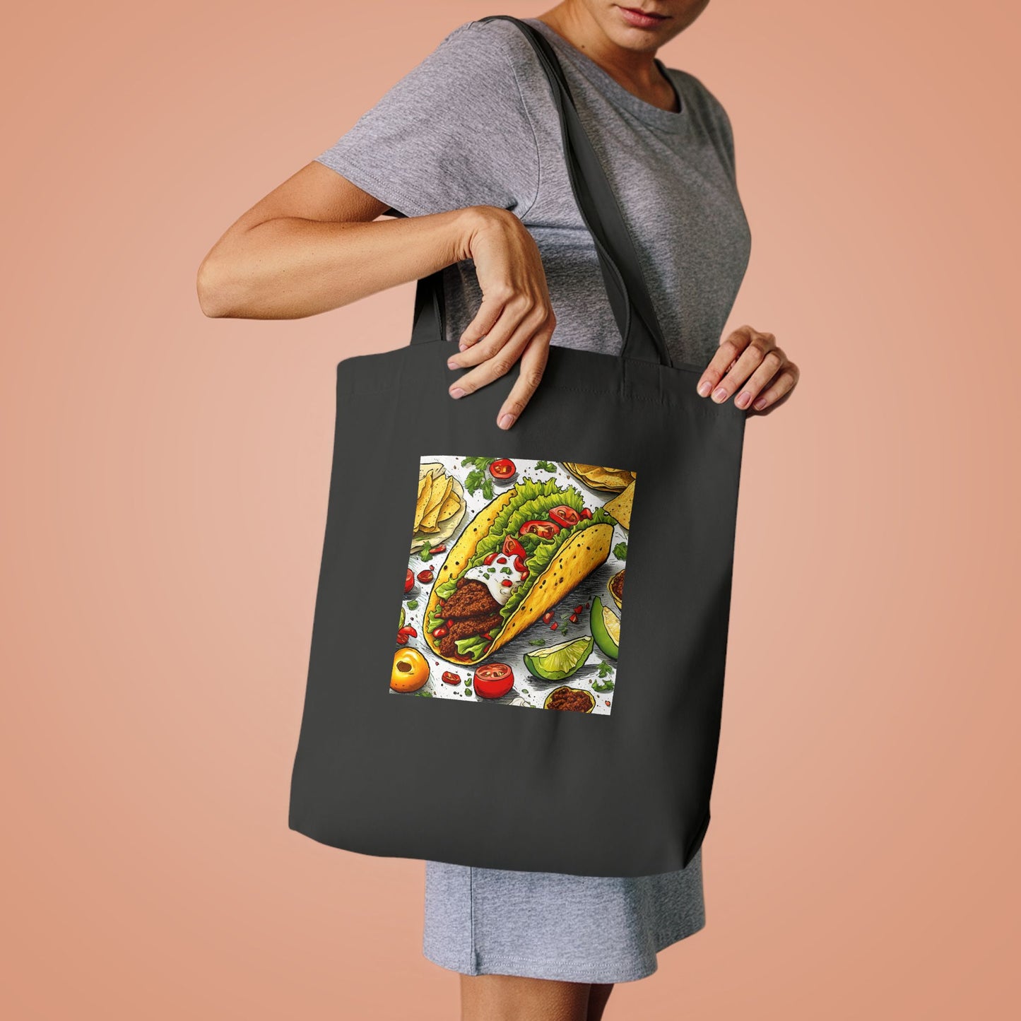 Bold Taco Illustration Foodie Gift Art Tote Bag