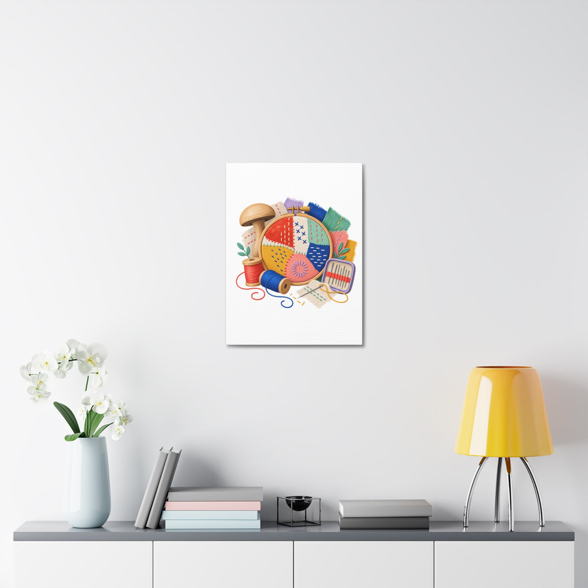Colorful Visible Mending Workshop Canvas
