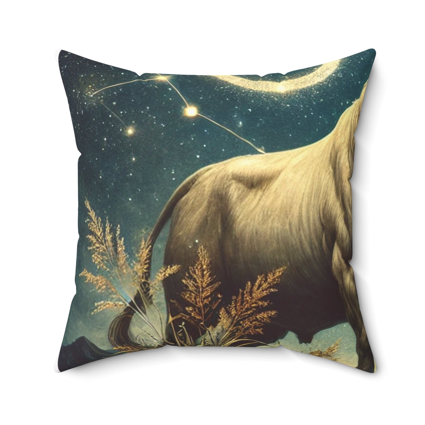 Taurus Bull Constellation Celestial Decorative Pillow