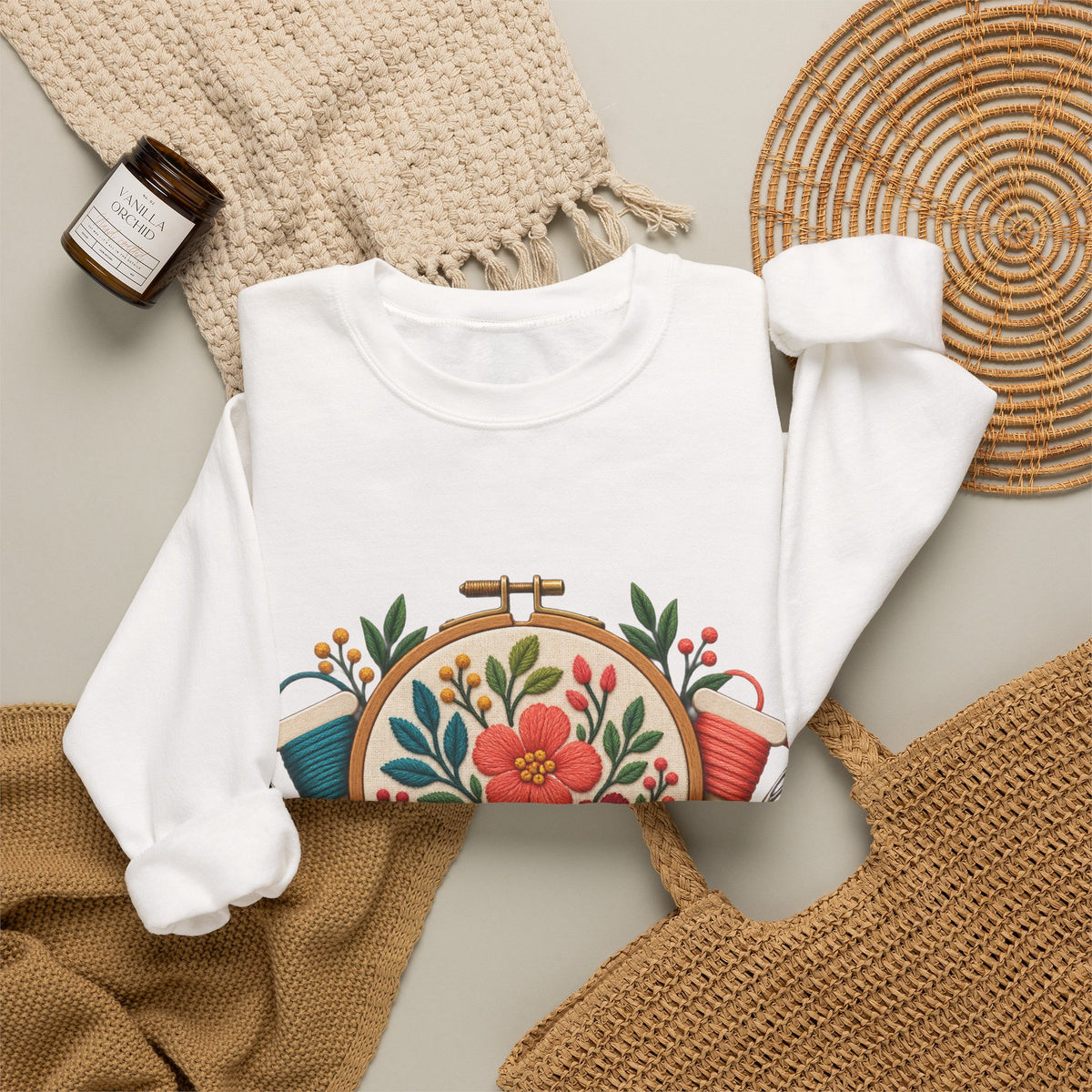 Botanical Embroidery Workshop Sweatshirt