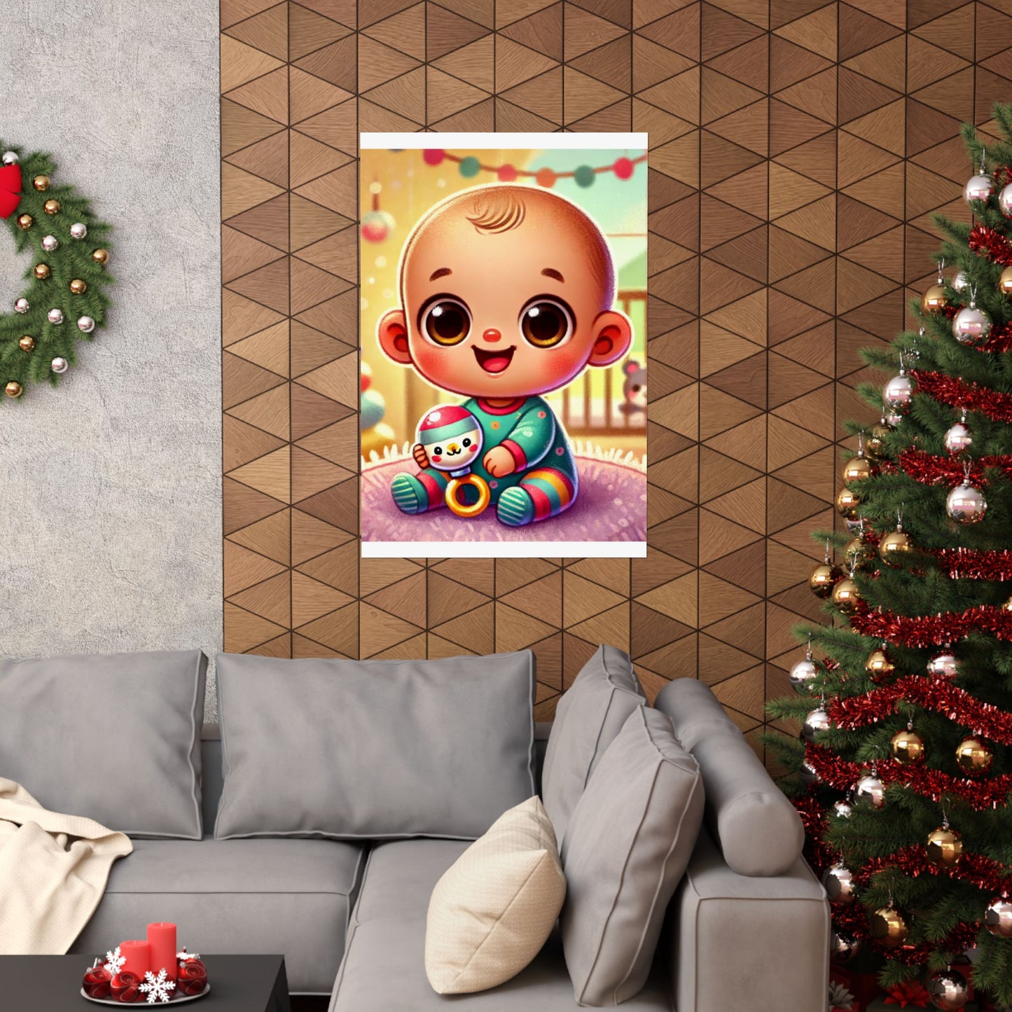 Cheerful Baby Nursery Playroom Art Poster