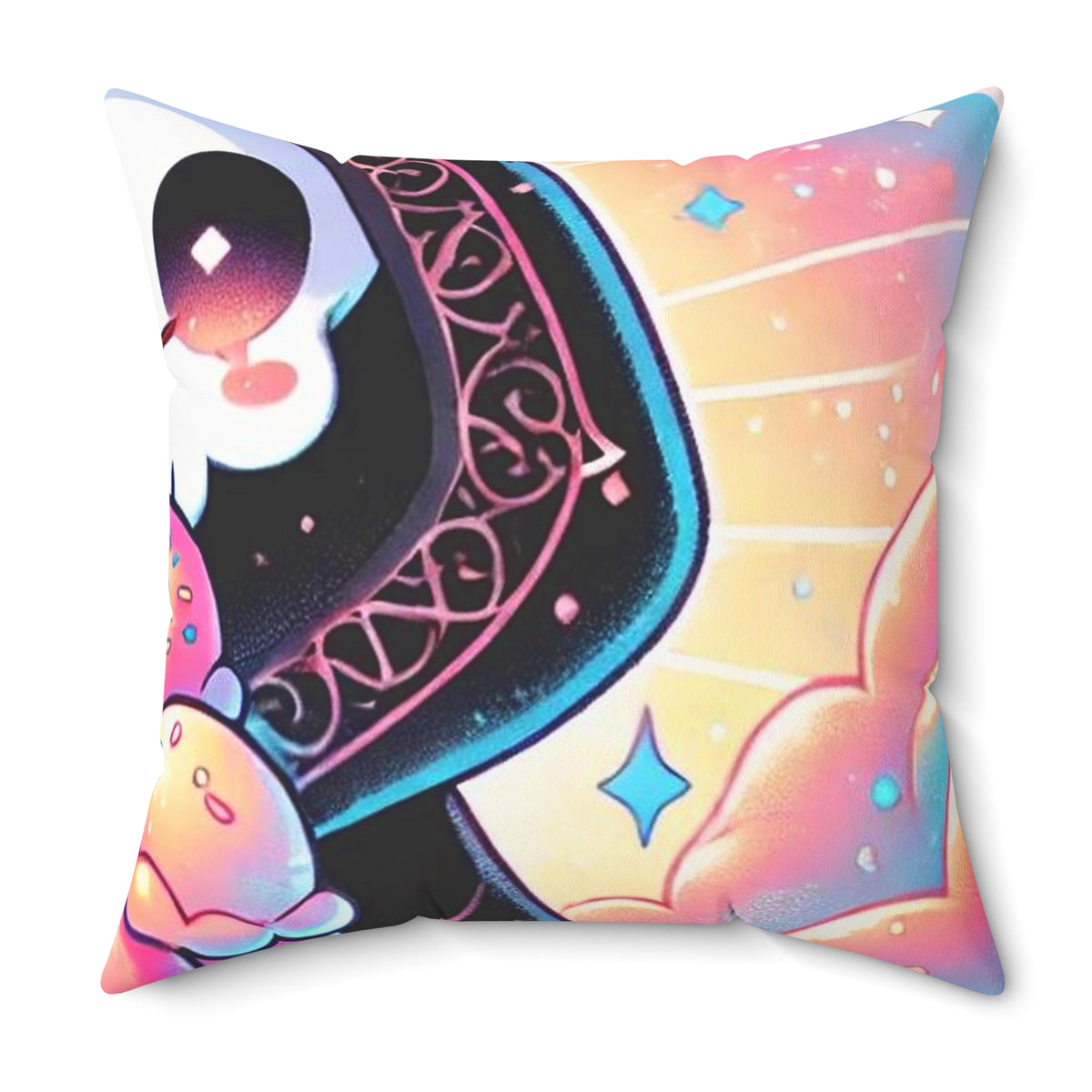 Pastel Grim Reaper Ice Cream Gothic Decorative Pillow
