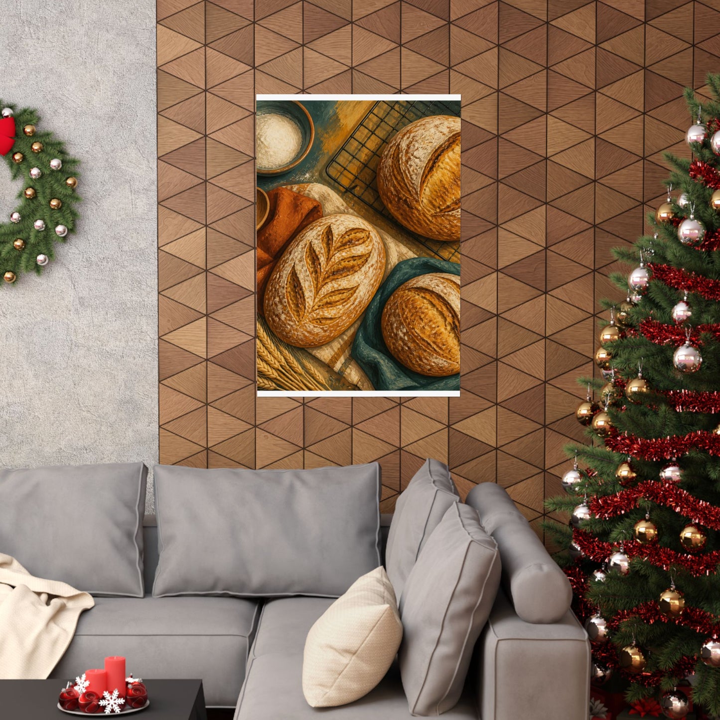 Artisan Bread Baking Still Life Poster