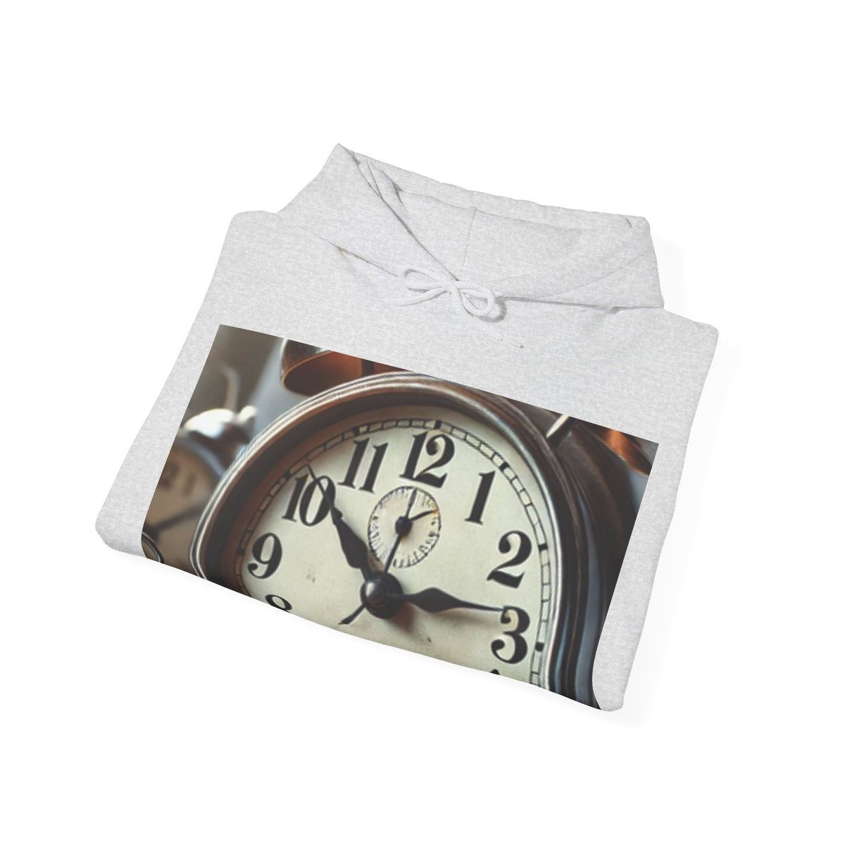 Vintage Alarm Clock Morning Routine Cozy Hoodie